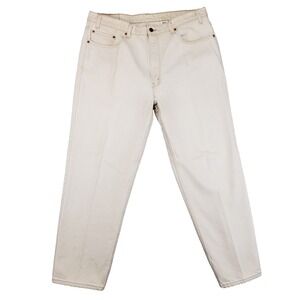 Levi's 550 Relaxed Fit Jeans 40x30 Bone White Denim‎ USA Made 1998 Vintage